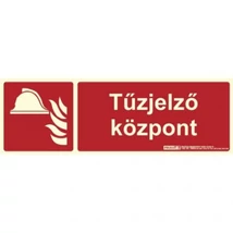 IMPLASER TUZTABLA-KOZPONT Tűzjelző központ felirat utánvilágító tábla; műanyag; tűzvédelmi jel; 30x1