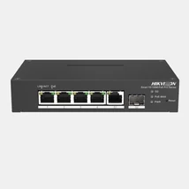 HIKVISION DS-3T1306P-SI/HS 6 portos ipari 10/100 PoE switch ; 4 PoE+ / 1 RJ45 + 1 SFP uplink port; m