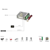 PULSAR PSB-12V2A 13,8V/2,5A tokozott kapcsolóüzemű szünetmentesíthető tápegység