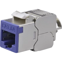 NESTRON NPN-KEY-1C6SF-180WT-BL Keystone STP csatlakozó; Cat6A; 180°; szerszám nélkül szerelhető; kék
