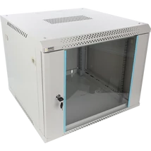 PULSAR RWA966-G 19" 9U 600x600 fali rack szekrény; lapraszerelt; szürke; könnyített kialakítás