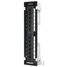 MANHATTAN 560269 Patch panel - Falra szerelhető, CAT6 UTP árnyékolatlan patch panel, 12 portos, 10"