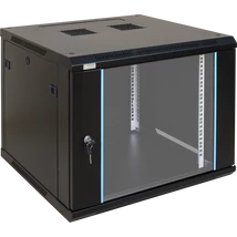 PULSAR RWA966 19" 9U 600x600 fali rack szekrény; lapraszerelt; fekete