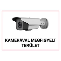 EGYÉB GYÁRTÓ FTB-KMT01 Műanyag figyelmeztető tábla: "Kamerával megfigyelt terület"; 210x300x1 mm