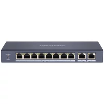 HIKVISION DS-3E0310P-E/M 10 portos PoE switch ; 8 PoE+ / 2 uplink port; nem menedzselhető
