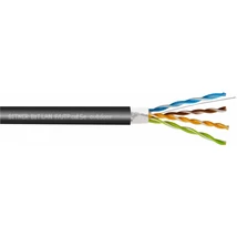 BITNER TI0092-100 F/UTP dupla köpenyes kültéri földkábel; PVC+PE; cat5e; 100m/tekercs