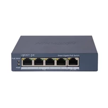HIKVISION DS-3E1505P-EI 5 portos PoE switch ; 4 PoE + 1 RJ45 uplink port; menedzselhető