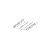 LEGRAND E4S1U62SS Rackszekrény polc - 1U-19", 4 ponton rögzíthető, kihúzható