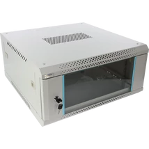 PULSAR RWA466-G 19" 4U 600x600 fali rack szekrény; lapraszerelt; szürke; könnyített kialakítás