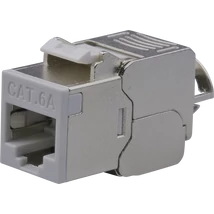 NESTRON NPN-KEY-1C6SF-180WT-GY Keystone STP csatlakozó; Cat6A; 180°; szerszám nélkül szerelhető; szü