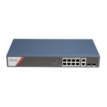 HIKVISION DS-3E1512HP-SI-8P2T2F 12 portos Gbit PoE switch ;4 PoE+4 HiPoE+2 SFP uplink port+2 RJ45 Up