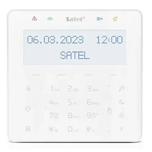 SATEL INT-KSG2R-W Érintőgombos kezelő; fehér háttérfény és kijelző; kártyaolvasó; fehér