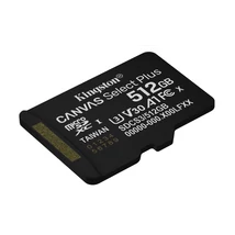 KINGSTON SDCS3/512GBSP 512GB microSD kártya; microSDXC; UHS-I Speed Class; U3; V30; adapter nélkül