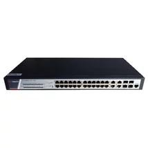 HIKVISION DS-3E2528P(B) 28 portos gigabit PoE switch ; 24 PoE + 4 kombinált uplink port; teljesen me