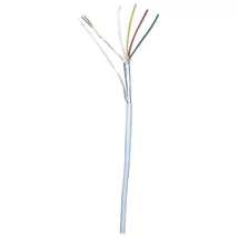 Biztonságtechnikai kábel, fehér, 4 eres, 4x0,22 mm2, 100 m