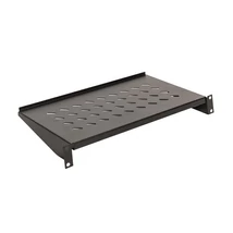 LEGRAND E2S2U55 Rackszekrény polc - 2U-19", 2 ponton rögzített csavarral, fix, max. 50 kg, fekete