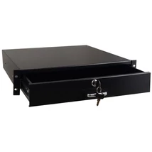 Pulsar RASR2 Polc, Kihúzható, zárható, 360 mm mély, 2U, 19"