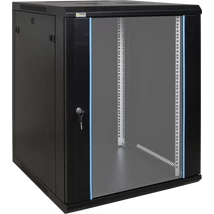 PULSAR RW1566 19" 15U 600x600 fali rack szekrény; készre szerelt; fekete
