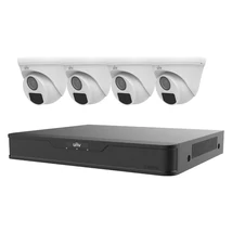 UNIVIEW KIT/XVR301-04G3/4xUAC-T112-F28 4 csatornás Hibrid rögzítő csomag. 4db analóg turret dóm merá