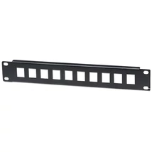 MANHATTAN 714860 Patch panel - Üres patch panel, 10 portos, 10" 1U, Fekete