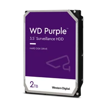WESTERN DIGITAL WD23PURZ WD Purple; 2 TB biztonságtechnikai merevlemez; 24/7 alkalmazásra; nem RAID