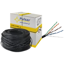 PULSAR PU-NC302 UTP kültéri kábel; Cat5e; 24AWG réz mag; PE köpeny / gél kitöltés; Fca; 305 m/doboz