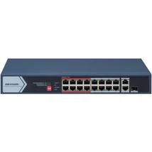 HIKVISION DS-3E0318P-E/M (C) 18 portos PoE switch ; 16 PoE + 1 RJ45 uplink port + 1 kombinált uplink