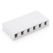 KELINE KE-SMB06-W Falon kívüli doboz 6xRJ45, üres, modulok nélkül !
