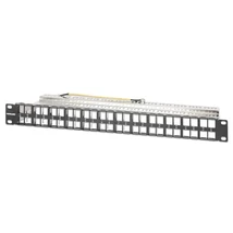 MANHATTAN 721028 Patch panel - Üres patch panel, 48 portos, 10" 1U, Fekete