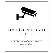 EGYÉB GYÁRTÓ FM-01 Magyar és angol nyelvű figyelmeztető matrica: "Kamerával megfigyelt terület"; 175