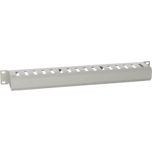 PULSAR RAOK-1M-G 19" kábel rendező panel; 1U; vízszintes; fedéllel; fém; szürke