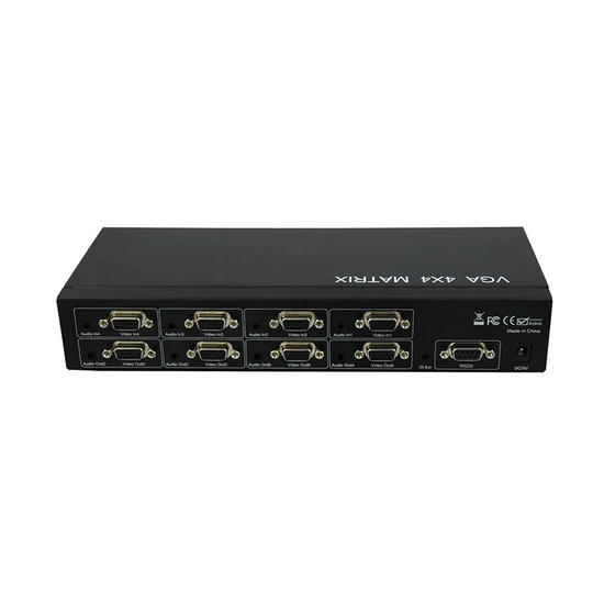 VAMXVGA+A4X4 VGA+audio mátrix, 4in-4out, infra, RS232