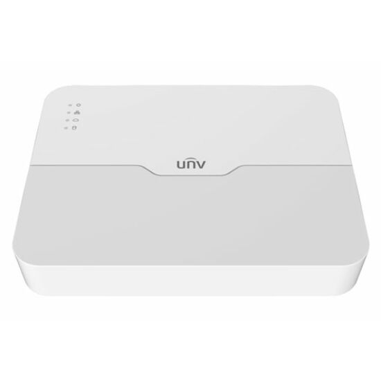 UNIVIEW NVR301-04LS3-P4 4 csatornás, 1 HDD-s, IP Rögzítő, 1U kialakítás, 4 POE csatlakozóval rendelkezik