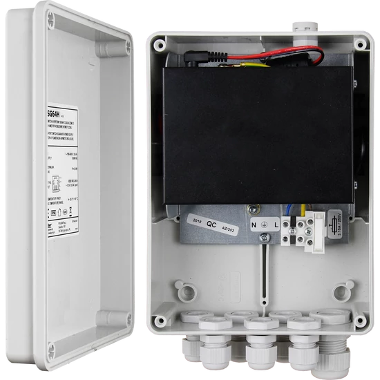 PULSAR SG64H 6-porttal rendelkező tápegységgel switch 4 darab IP kamerához hermetikusan zárt doboz