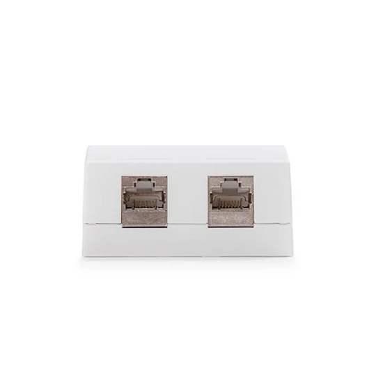 KELINE KE-SMB02-W + KEJ-C6A-S-HD(2) Cat.6A, Falon kívüli doboz 2xRJ45/s, HD