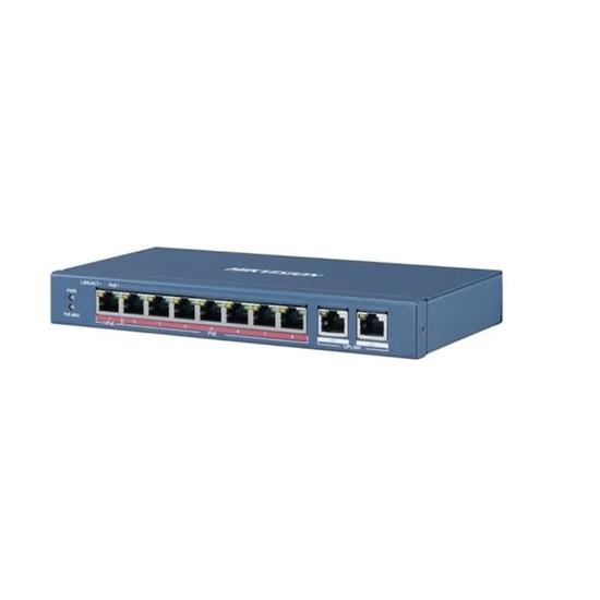 HIKVISION DS-3E1310HP-EI 10 portos PoE switch + 2 uplink port; smart menedzselhető