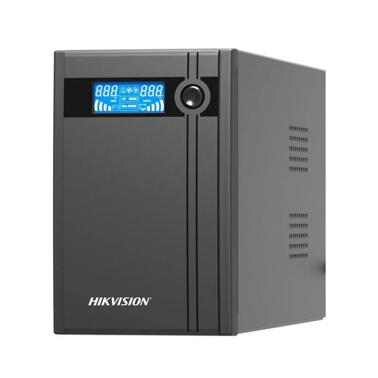HIKVISION DS-UPS2000/GER Szünetmentes tápegység;2000 VA/1200 W;LCD kijelző;2 db beépített akkumuláto