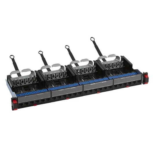 LEGRAND 033760A Patch panel - Cat6, UTP, 24 portos, 1U, árnyékolatlan gyorscsatlakozók, LCS3