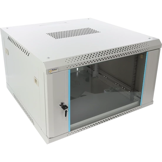 PULSAR RWA666-G 19" 6U 600x600 fali rack szekrény; lapraszerelt; szürke; könnyített kialakítás