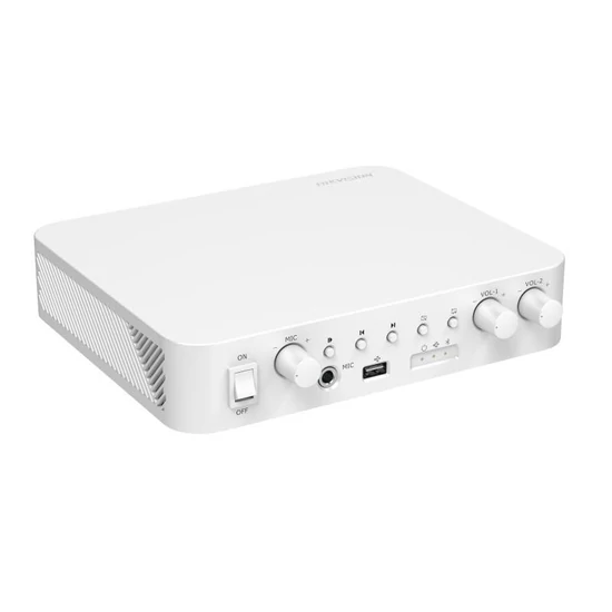 HIKVISION DS-QAE0A60G1-VB Kétzónás, 100 V / 60 Wattos Hibrid hálózati erősítő; 1 LAN porttal