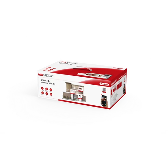 HIKVISION DS-KIS705EY/2Monitors Kétvezetékes HD video-kaputelefon szett; kültéri; 2db fehér beltéri;