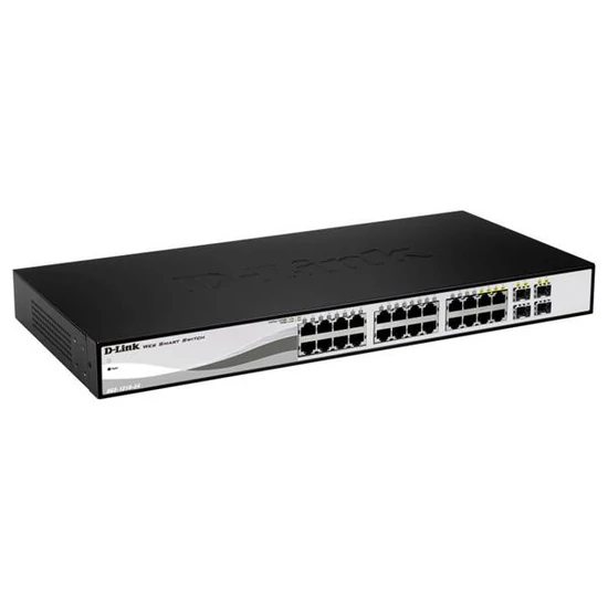 D-LINK DGS-1210-24 24-port 10/100/1000 Gigabit Smart Switch including 4 Combo 1000BaseT/SFP