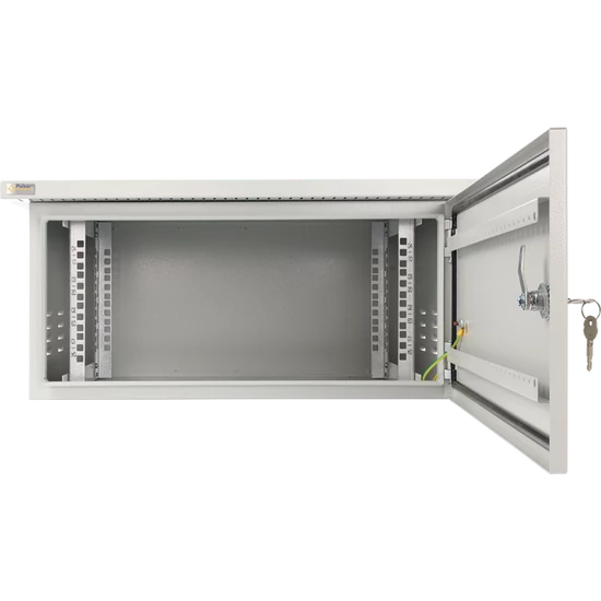 PULSAR RK464-G 19" 4U 600x400 fali rack szekrény; készre szerelt; vandálbiztos; szürke