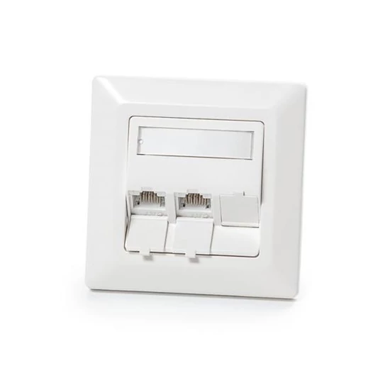 KELINE 601143-UP + KEJ-C5E-U-TL(3) Giga Modulo50 Cat.5E, 3xRJ45/u, süllyesztett, csatlakozóval
