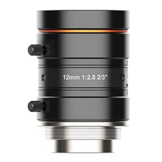 HIKROBOT MVL-MF1228M-8MP Objektív; 12 mm fix fókusztávolság; 8 MP; F2.8-F16; 2/3"; C-menet