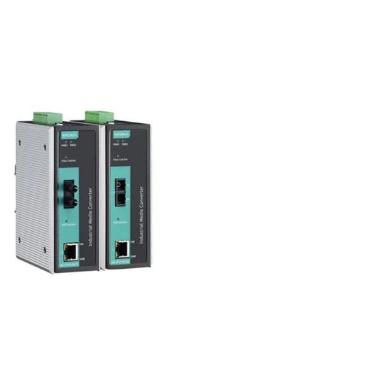 MOXA IMC-P101-M-ST-T Industrial PoE Media Converter, multi mode, ST connector, -40 to 75°C