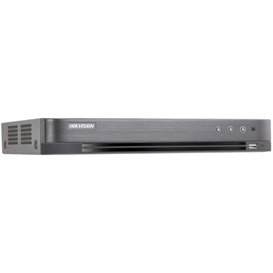 HIKVISION DS-7204HUHI-K1/P DVR, 4 csatornás, 1 HDD, 8MP@8fps, 4MP@15fps, 1080p@25fps, POC