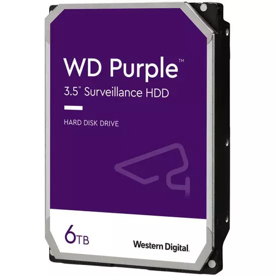 WESTERN DIGITAL WD64PURZ WD Purple; 6 TB biztonságtechnikai merevlemez; 256 MB cache; 24/7 alkalmazásra;nem RAID kompatibilis