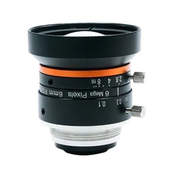 HIKROBOT MVL-HF0628M-6MPE Objektív; 6 mm fix fókusztávolság; 6 MP; F2.8-F16; 1/1.8"; C-menet