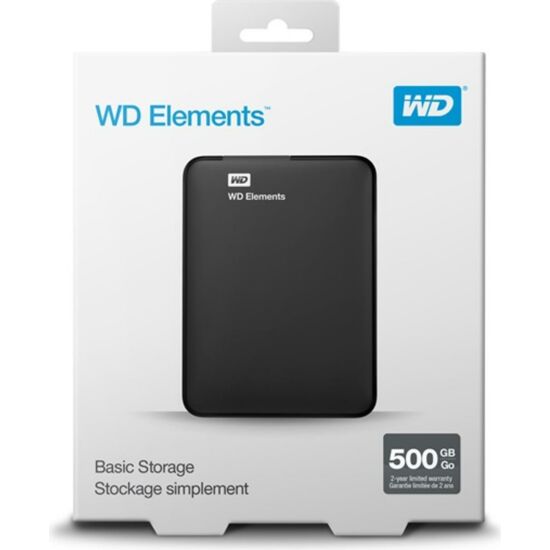 WESTERN DIGITAL WDBUZG5000ABK-WESN 500GB Elements Portable 2,5" Külső HDD USB3.0 Fekete